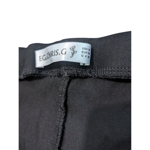EG Chris.G Black Side Split Straight Pencil Mini Skirt Women’s Size Medium - Picture 3 of 3